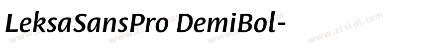 LeksaSansPro DemiBol字体转换